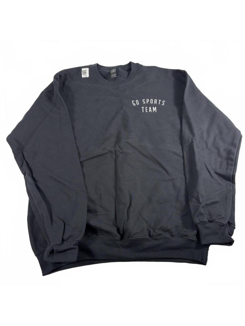 Go Sports Team Black Crewneck Pullover Sweatshirt Size M NWT